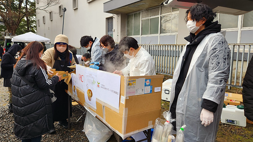 被災地支援活動の様子